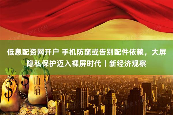 低息配资网开户 手机防窥或告别配件依赖，大屏隐私保护迈入裸屏时代丨新经济观察